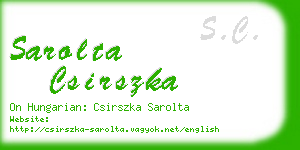 sarolta csirszka business card